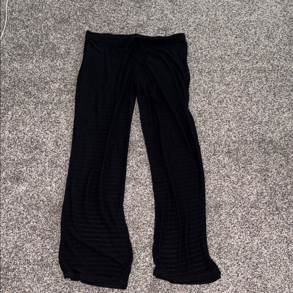 Sarasota Black Sheer Stripe cover up pants 🖤 never worn - Picture 2 of 4